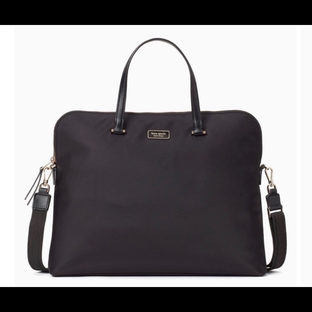 kate spade Black Nylon Laptop Tote